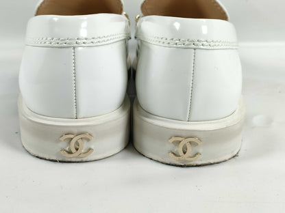 CHANEL logo loafers