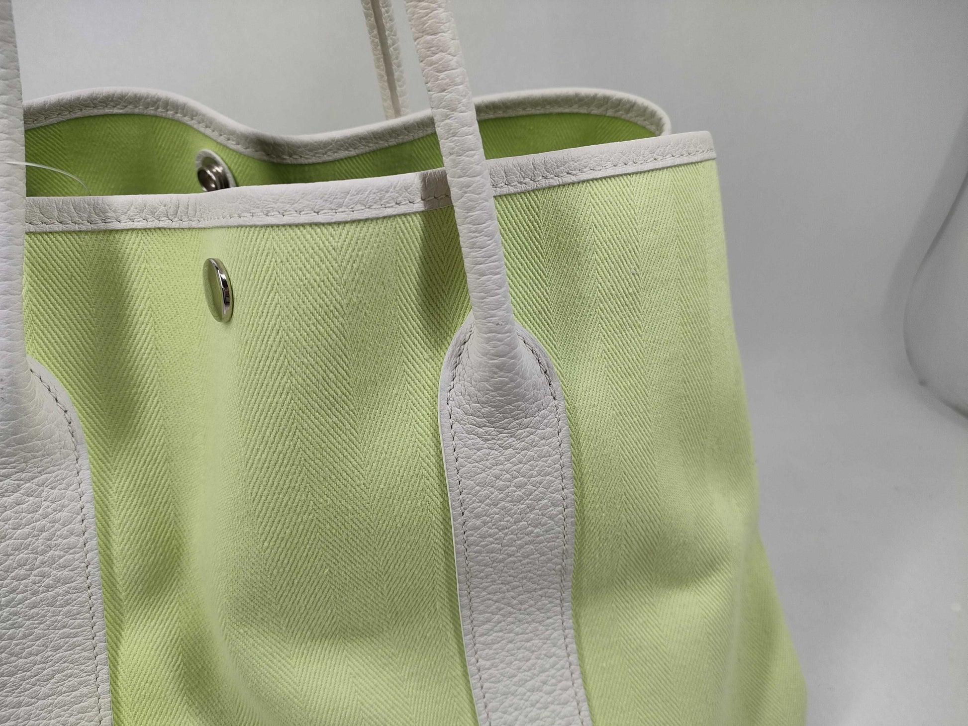 HERMES Garden Party Toile Officier Tote Bag