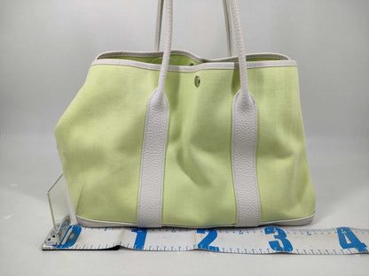 HERMES Garden Party Toile Officier Tote Bag