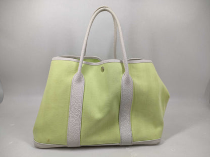 HERMES Garden Party Toile Officier Tote Bag