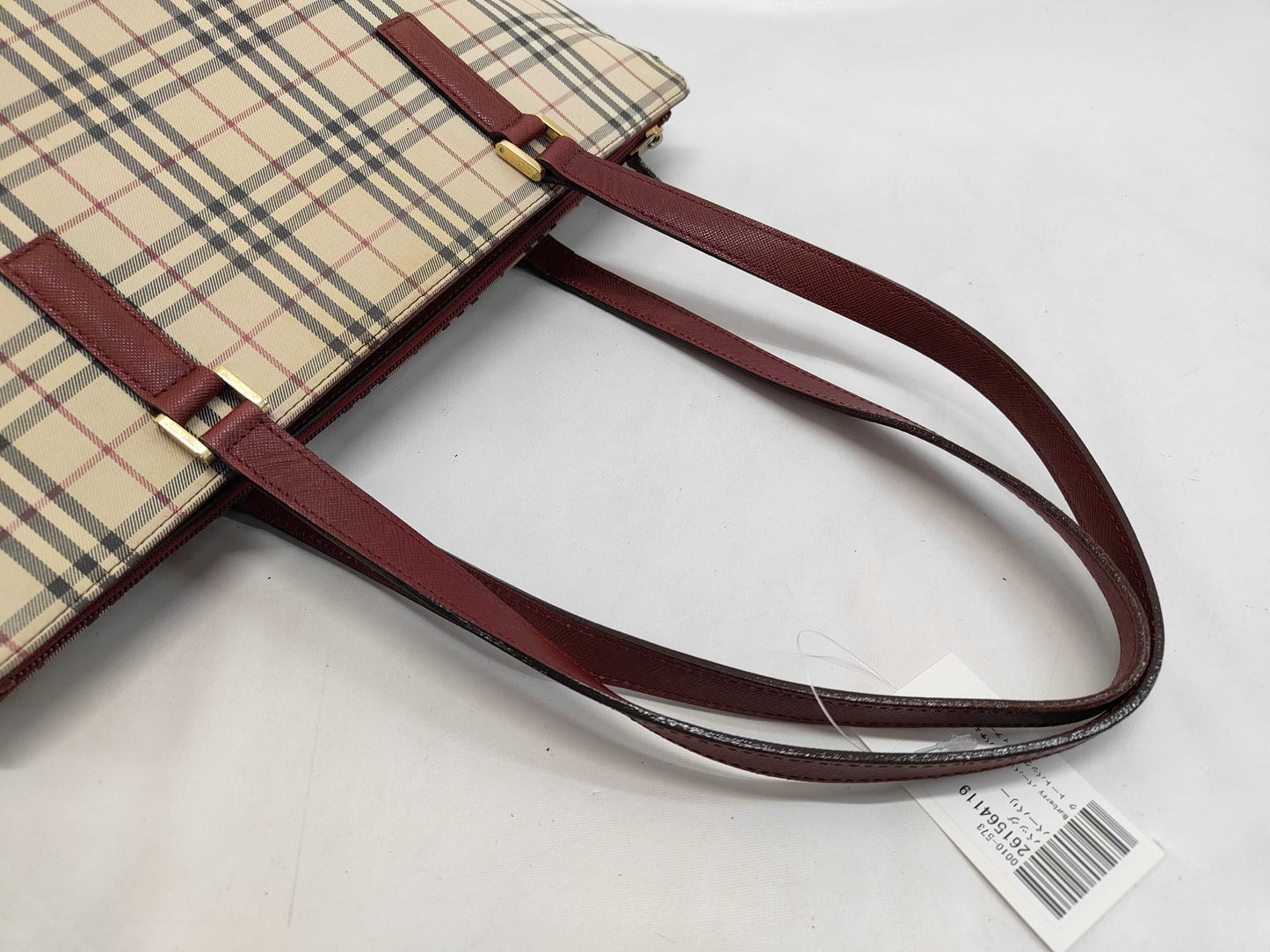 BURBERRY Nova Check Tote Bag Saffiano Tote Bag