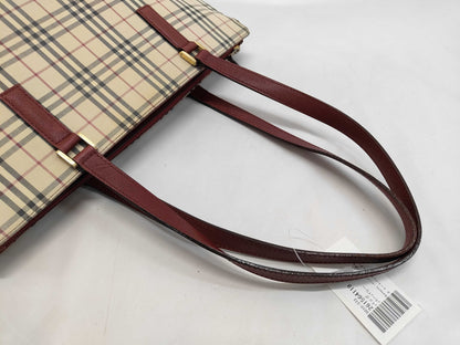 BURBERRY Nova Check Tote Bag Saffiano Tote Bag