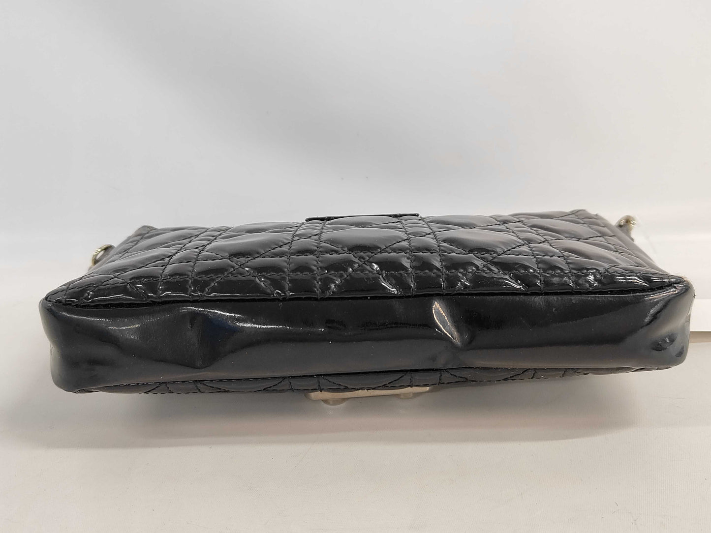 Dior Trotter Lady Dior Chain Wallet Enamel Cannage Shoulder Bag