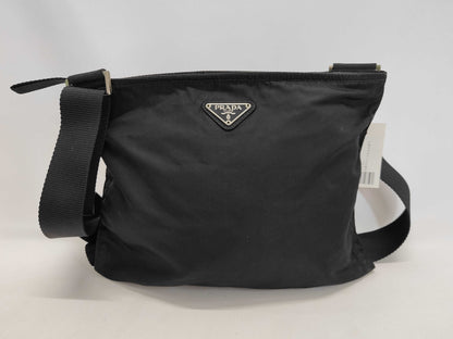 PRADA Nylon Triangle Plate Shoulder Bag