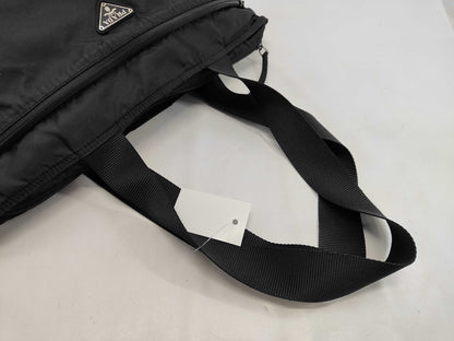 PRADA Nylon Triangle Plate Tote Bag