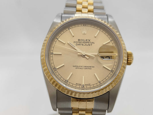 ROLEX 16233 R979743 Champagne Dial Jubilee Bracelet Boys' Watch