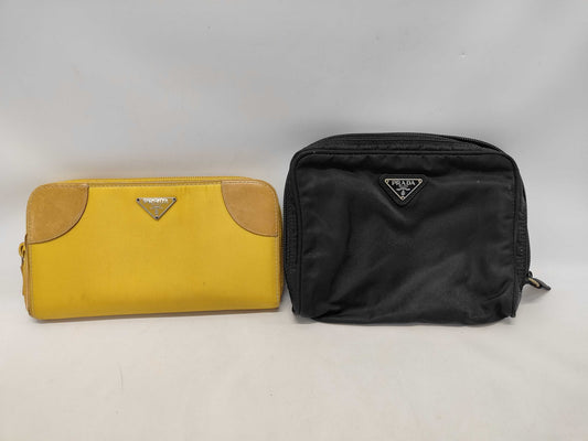 PRADA Nylon Pouch Long Wallet *2 pieces Wallet