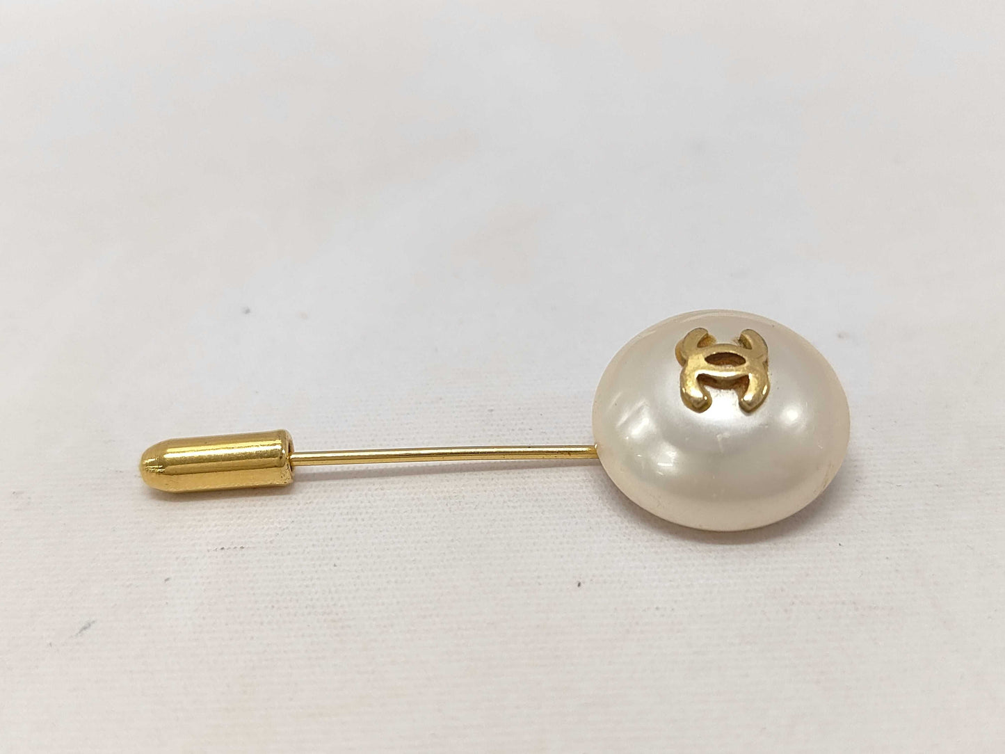 CHANEL Coco Mark Pearl Pin Brooch Brooch