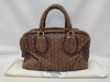 PRADA Quilted Woven Mini Boston Handbag