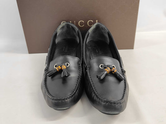 GUCCI Bamboo Loafers Black Loafers