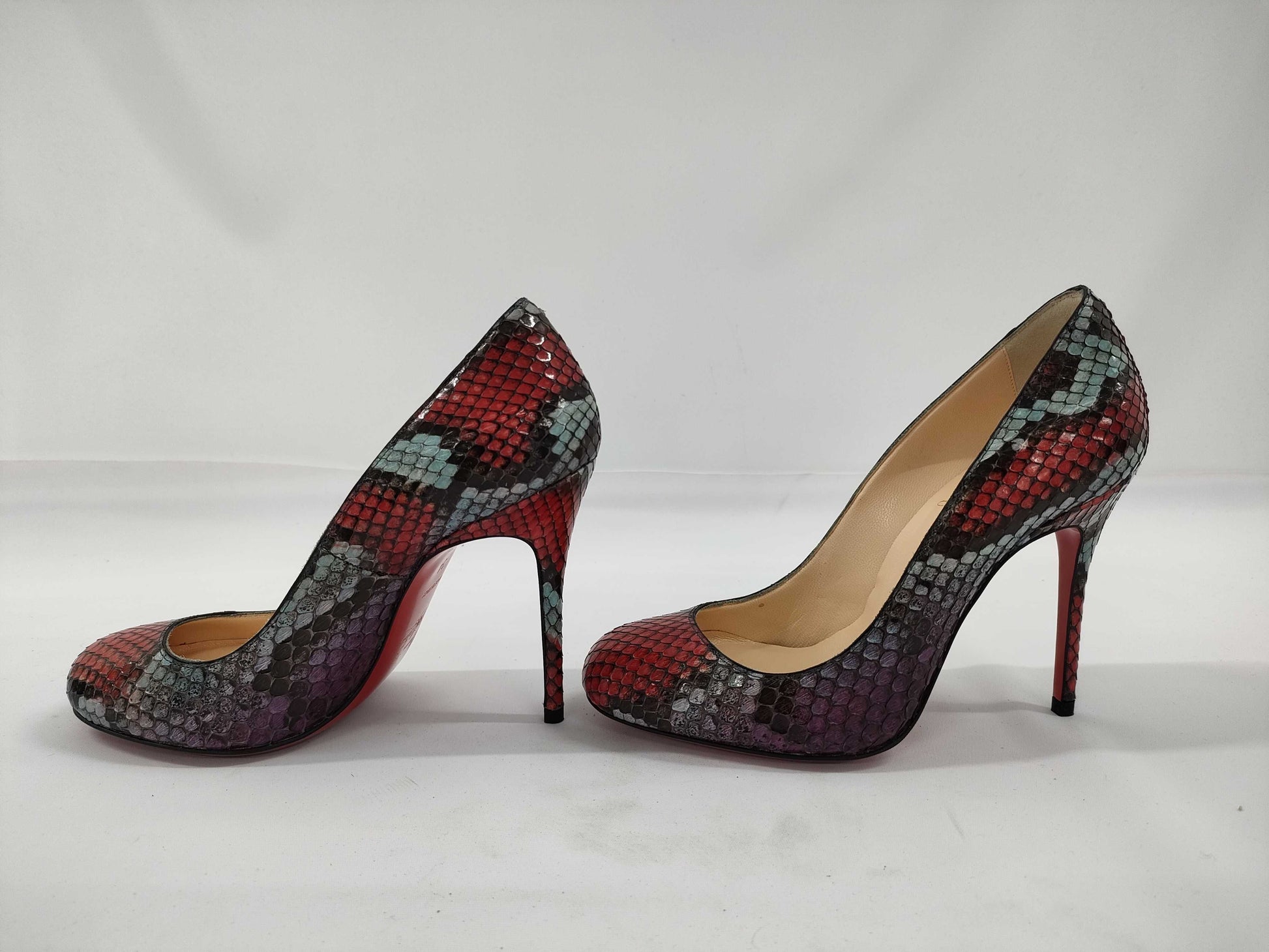 Christian Louboutin Python Heel Pumps
