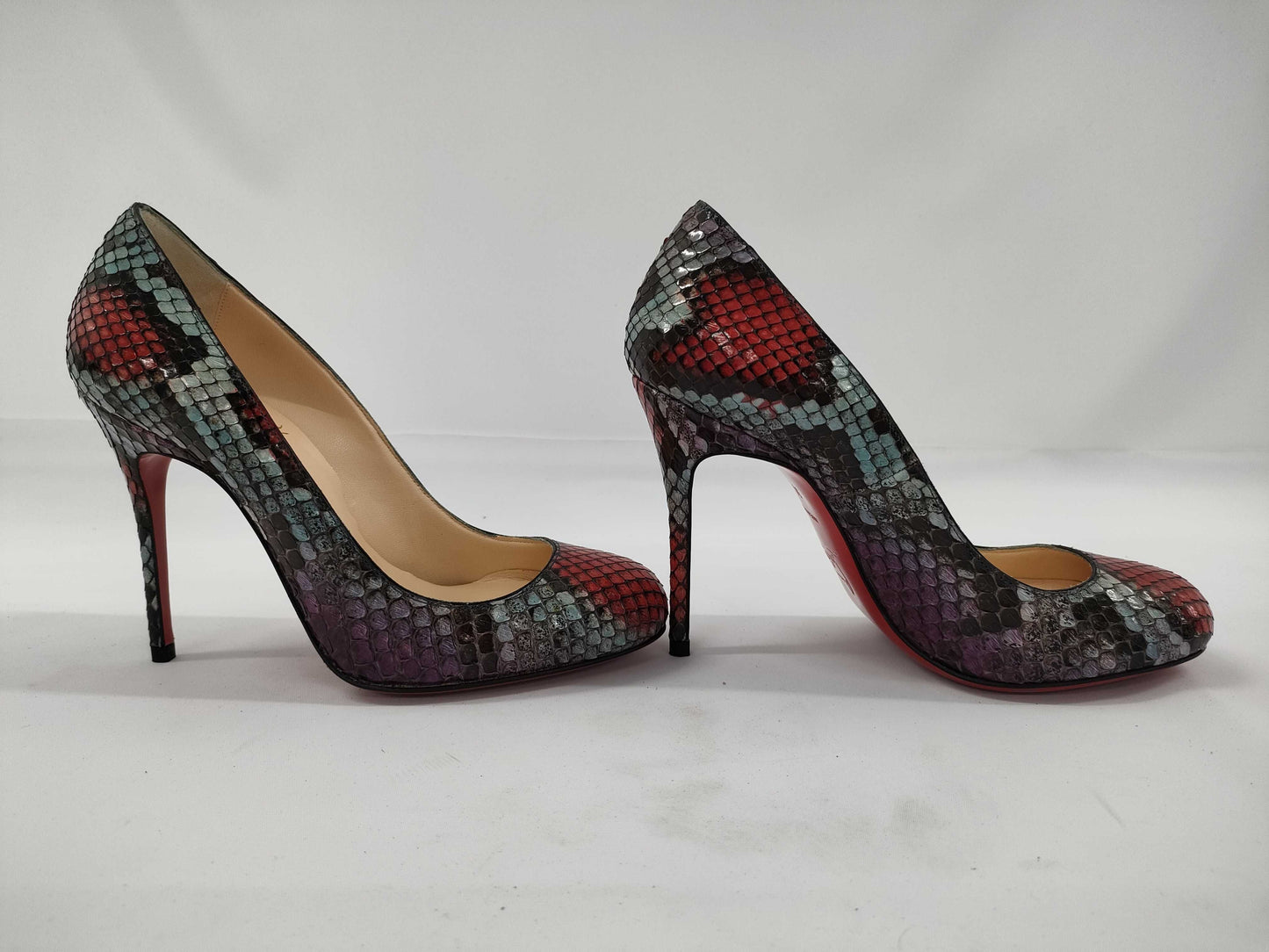 Christian Louboutin Python Heel Pumps