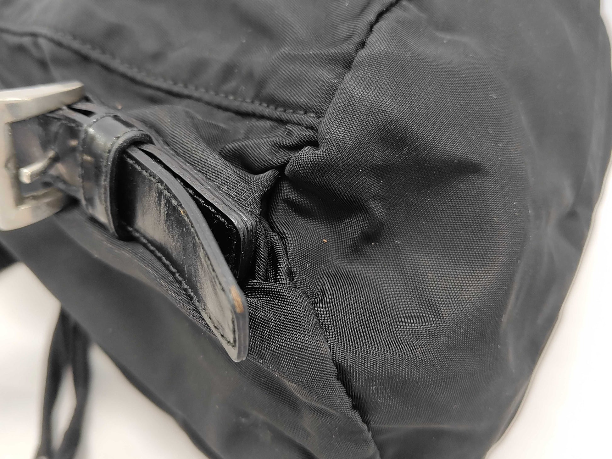 PRADA Nylon Mini Backpack with Triangular Plate and Front Pocket