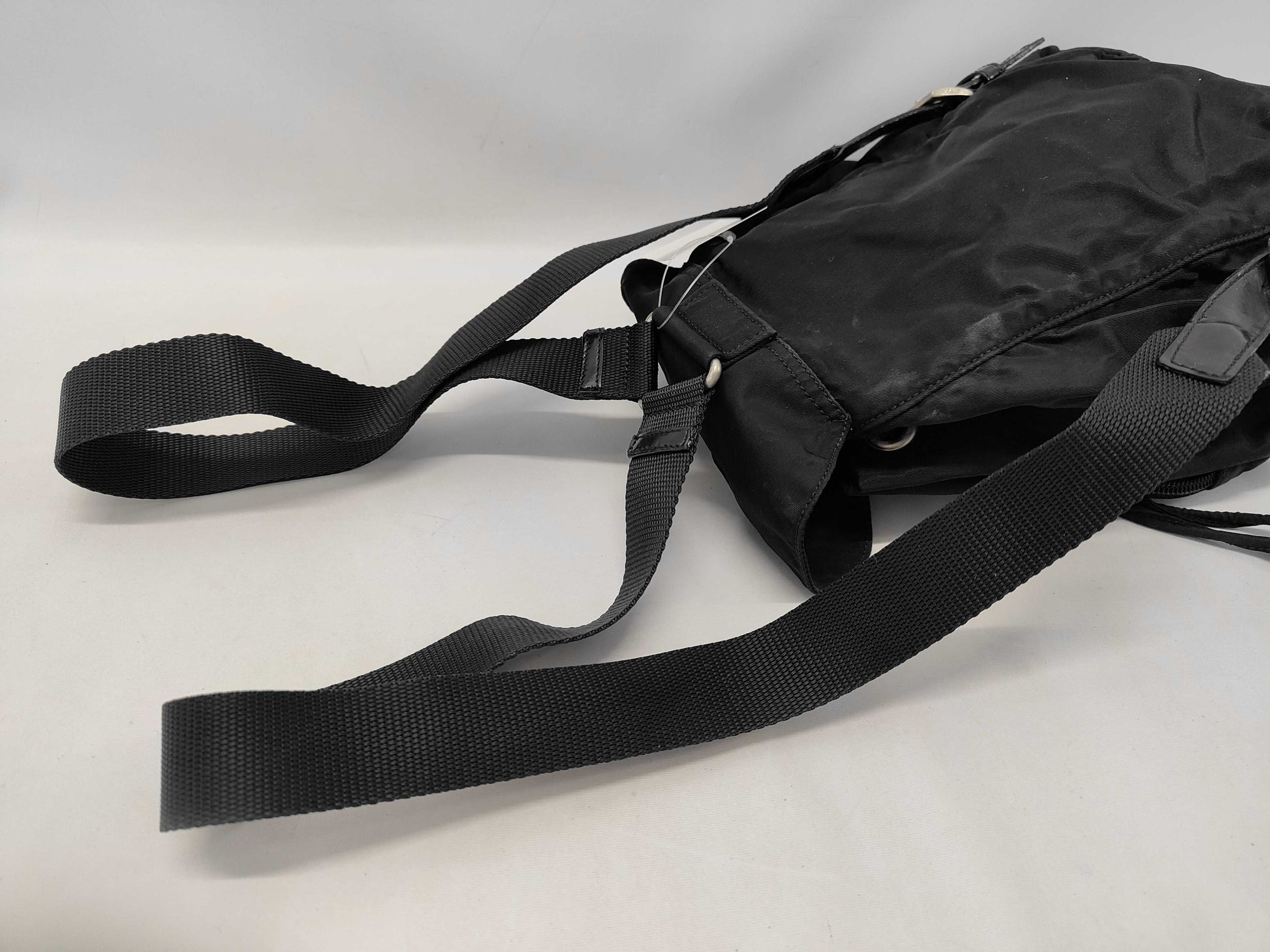 PRADA Nylon Mini Backpack with Triangular Plate and Front Pocket