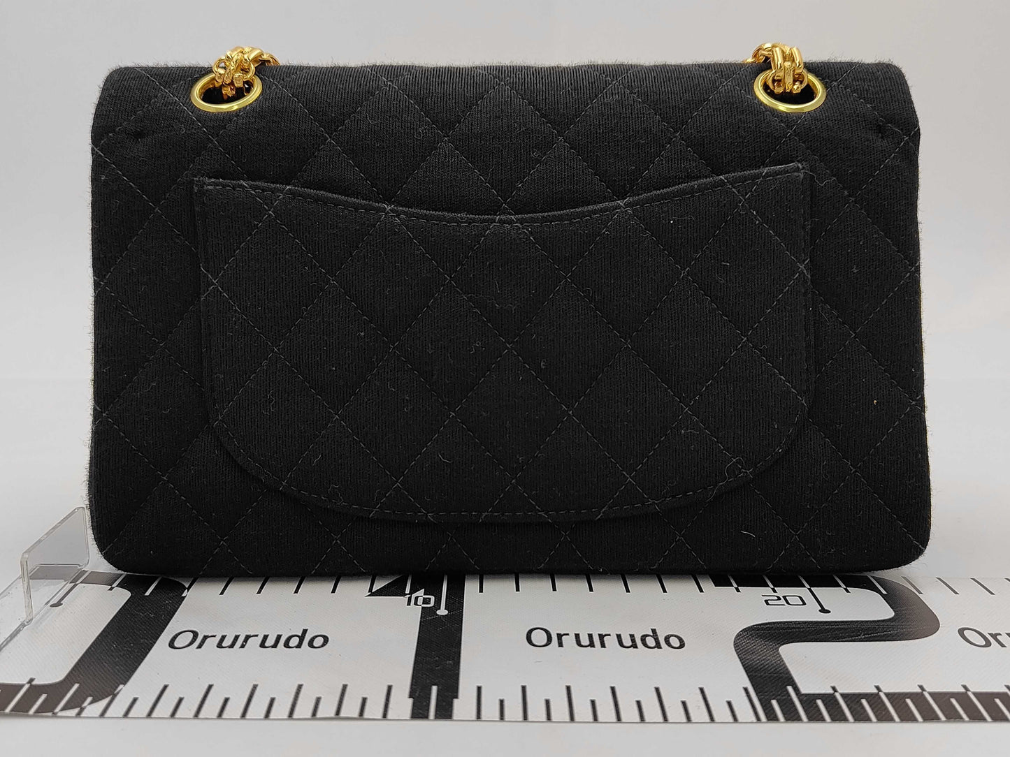 CHANEL Jersey Matelasse 25 Gold Hardware Shoulder Bag