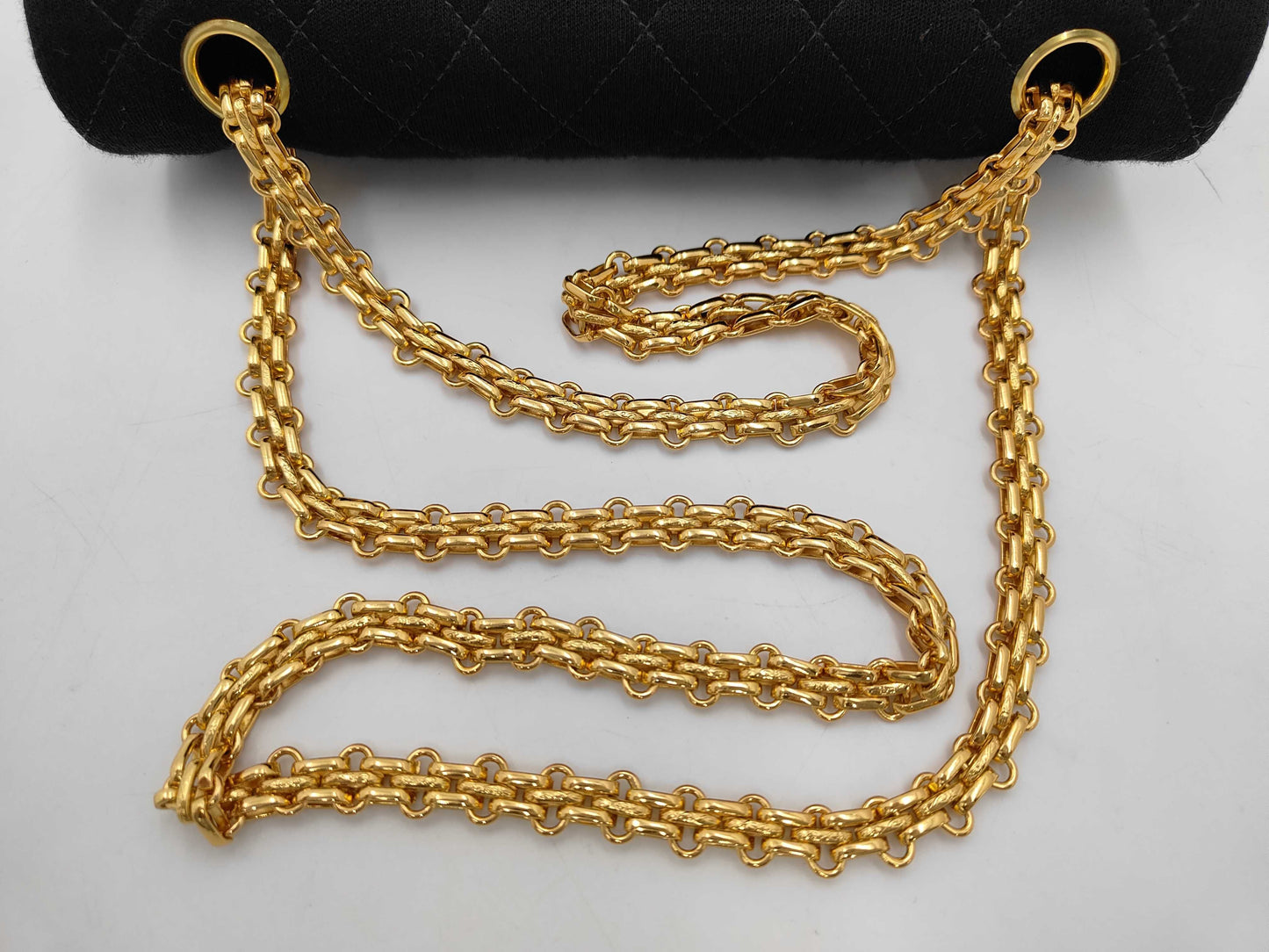 CHANEL Jersey Matelasse 25 Gold Hardware Shoulder Bag
