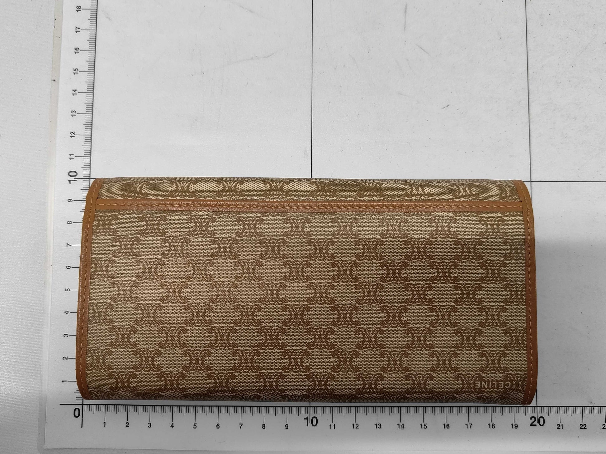 CELINE Macadam PVC Long Wallet M07 Brown Wallet