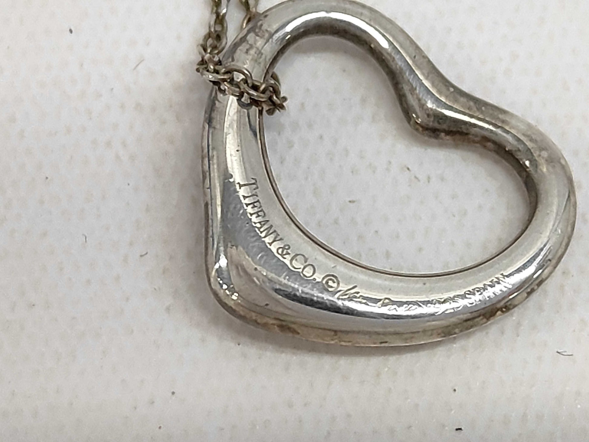 Tiffany & Co. SV925 Open Heart Necklace