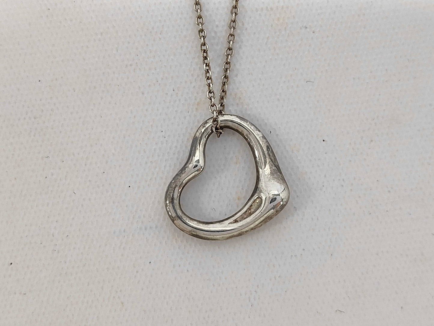 Tiffany & Co. SV925 Open Heart Necklace