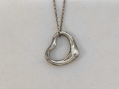 Tiffany & Co. SV925 Open Heart Necklace