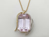Kunzite 136.89ct D0.55ct K18/PT 50.2g Pendant Top 