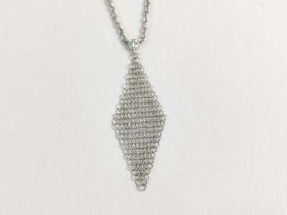 Tiffany & Co. Mesh Pendant Necklace with Diamond, 1 piece, Ag925 Necklace